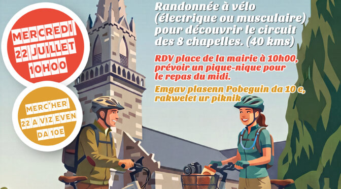 Le circuit des chapelles à vélo | Mercredi 22 juillet | 10h00